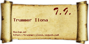 Trummer Ilona névjegykártya